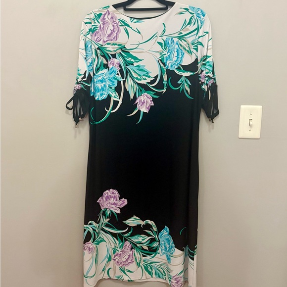 JM Collection Black Dress with Button Accents - Picture 7 of 8